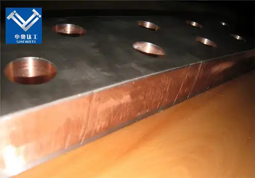 Titanium copper titanium clad plate
